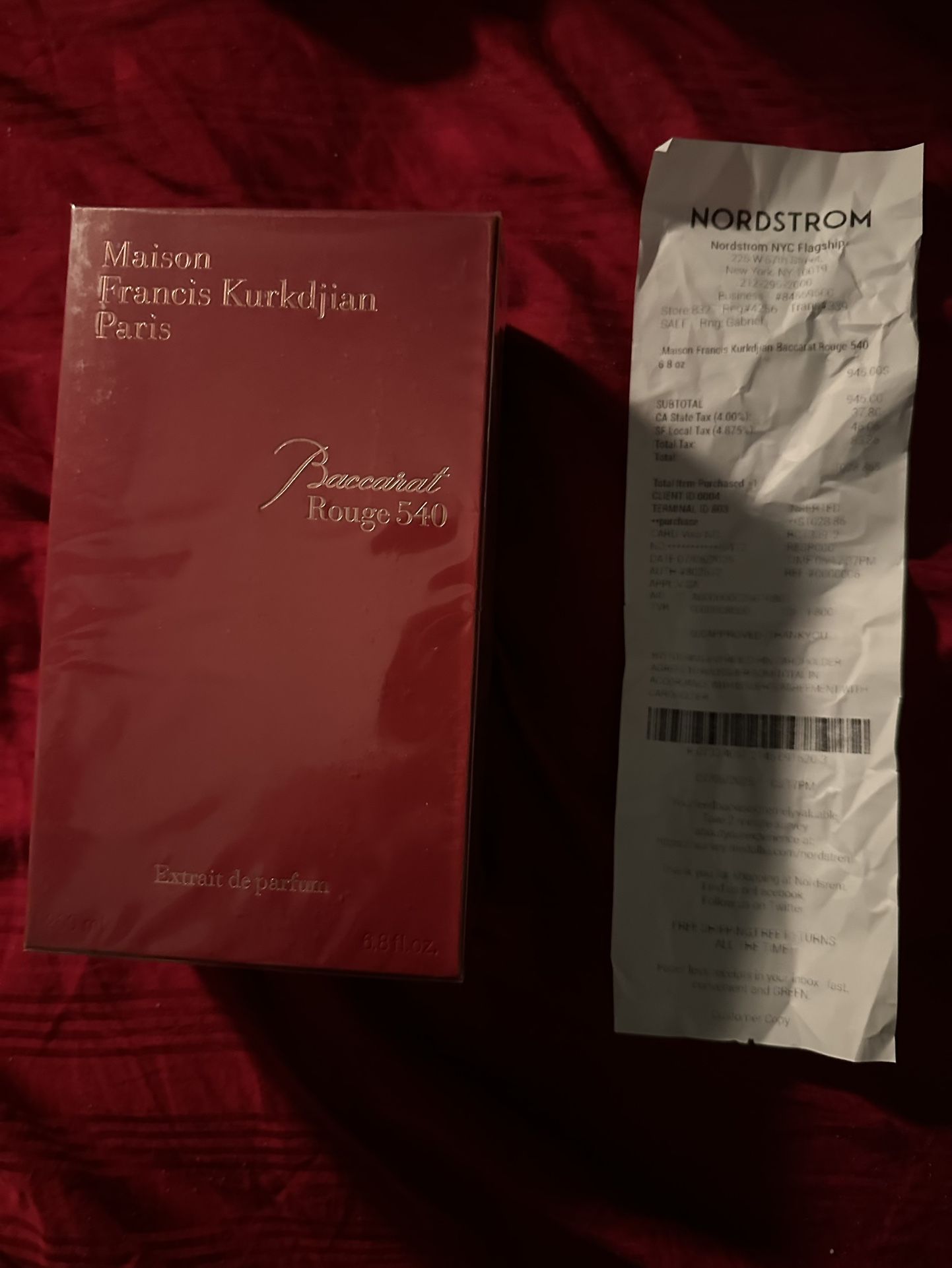 Baccarat Rouge 540 201ml 6.8oz SEALED| Large Bottle| Authentic with receipt