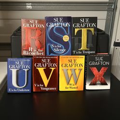 7 SUE GRAFTON BOOKS R-X With AUTOGRAPHED Copy of S is for Silence… ALL HARDCOVERS