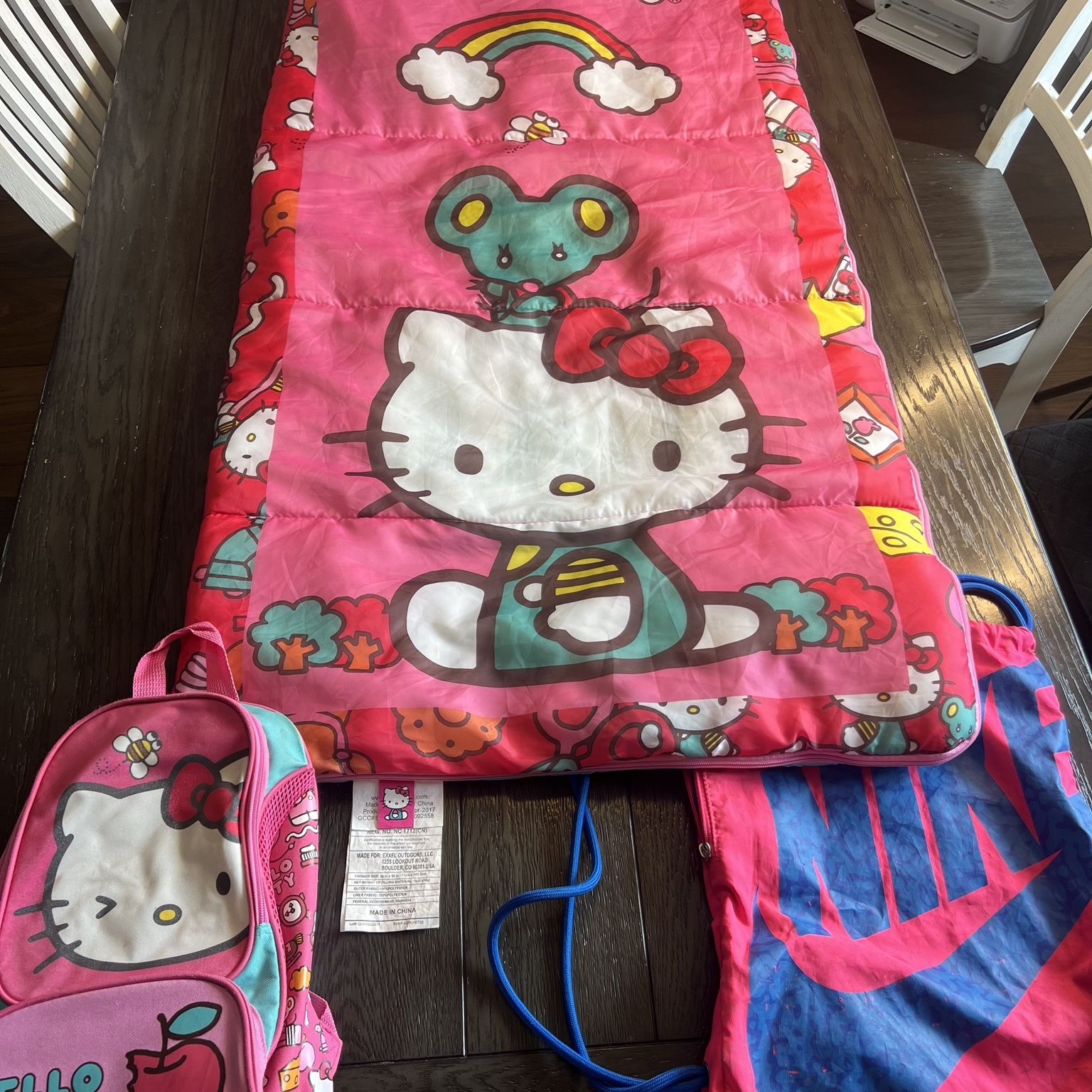 hello kitty canvas backpack Sanrio Hello Kitty 16" Canvas School Backpack & Matching Lunch Bag