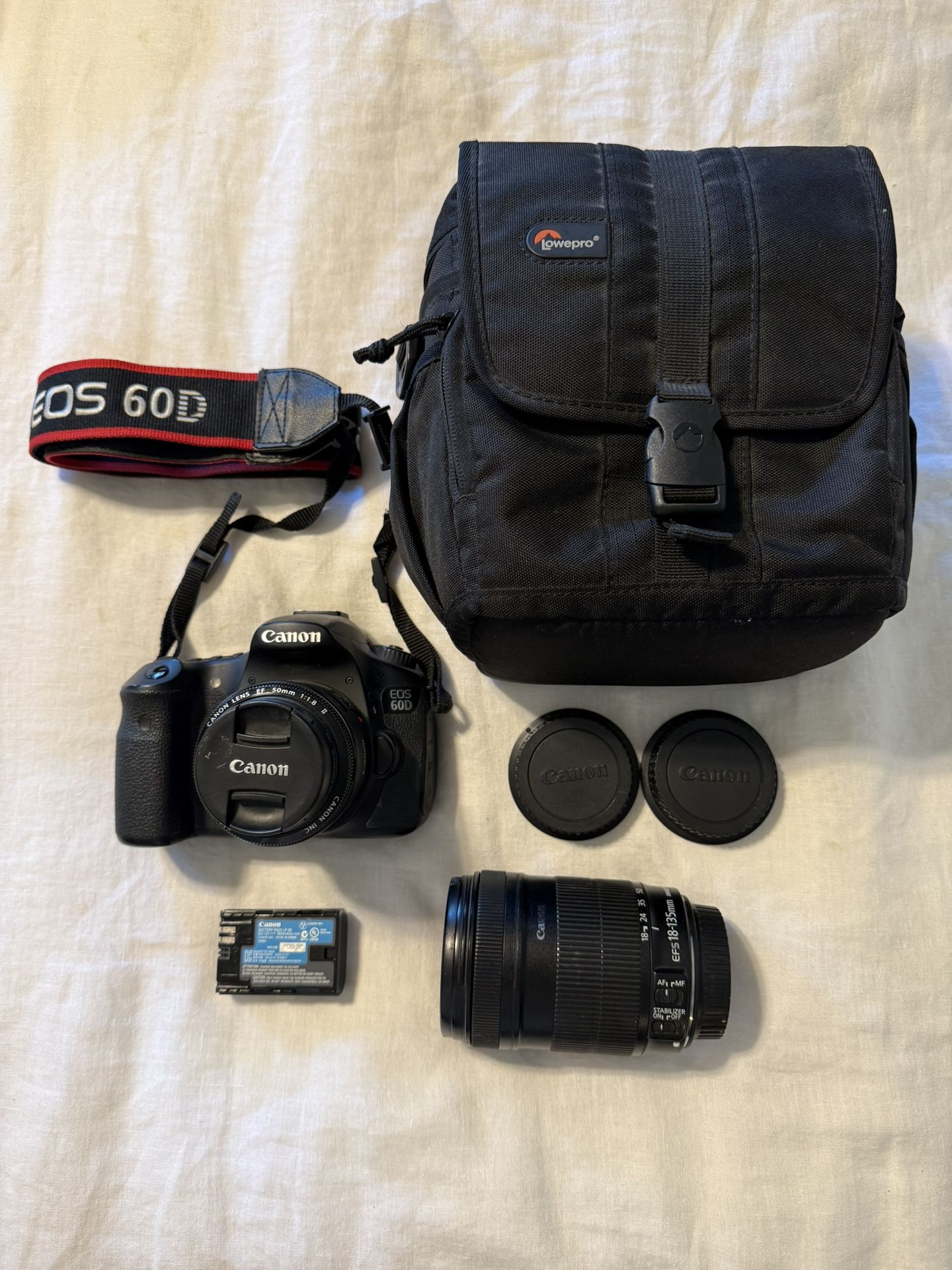 Canon EOS 60D 18 135mm and 50mm lens