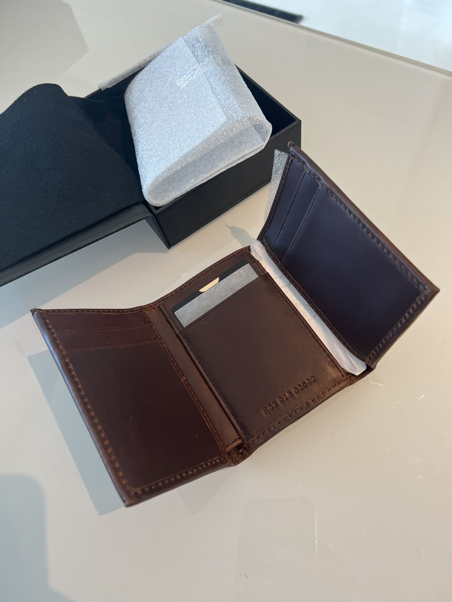 Shinola Detroit Trifold Wallet Brand New