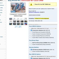 King OEM ShocksKing Shocks Kit | Land Cruiser 80 / Lexus LX450