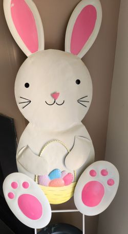 Metal Bunny Yard Stake