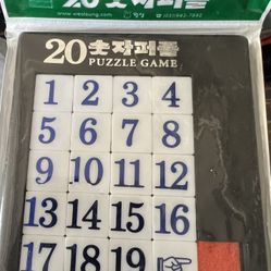 FIFTEEN 20 PUZZLE Number Slide Sliding Brain Teaser Classic IQ Test Toy Game