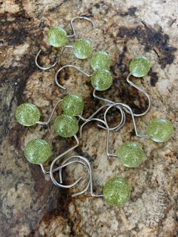 Retro Lime Green Shower Curtain Hooks
