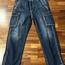 Supreme X Tru Religion Denim Cargo Pants Size 36