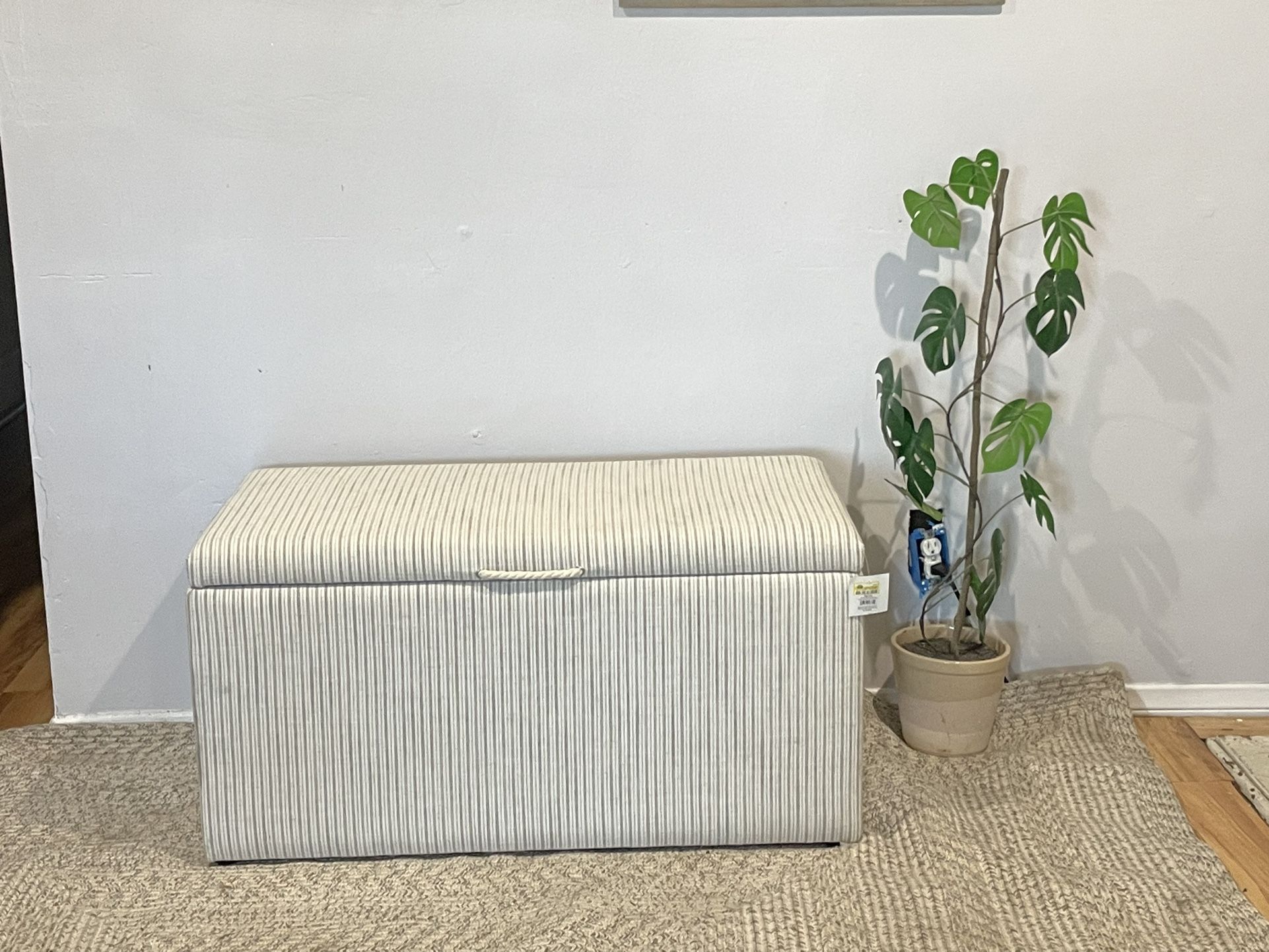 Lynwood Storage Bench Tan Striped - Threshold™ designed with Studio McGee