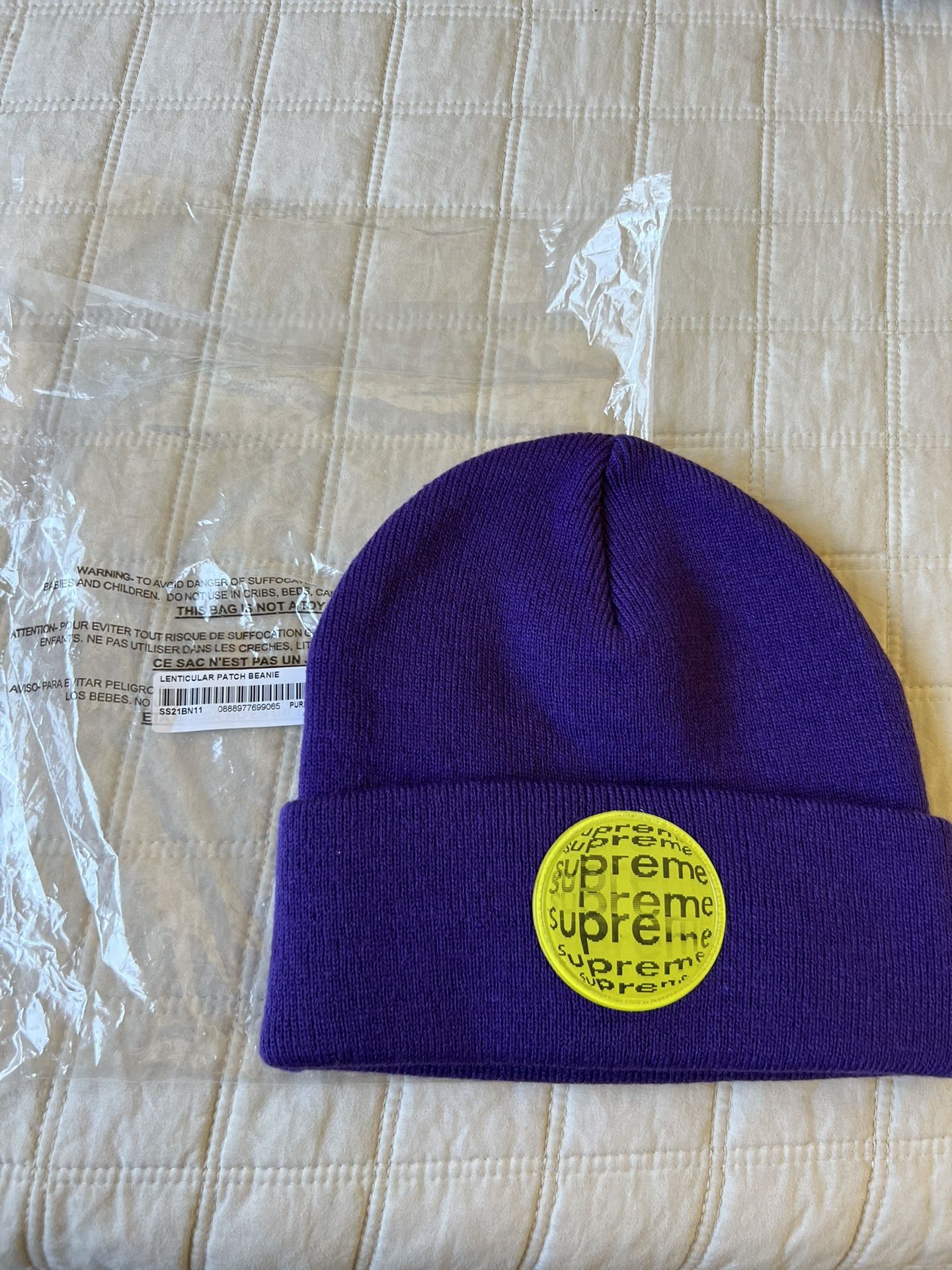 Lenticular Patch Beanie シュプリーム Black Supreme Lenticular Beanie