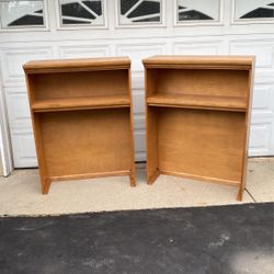 2 Solid Wood Bookshelves 