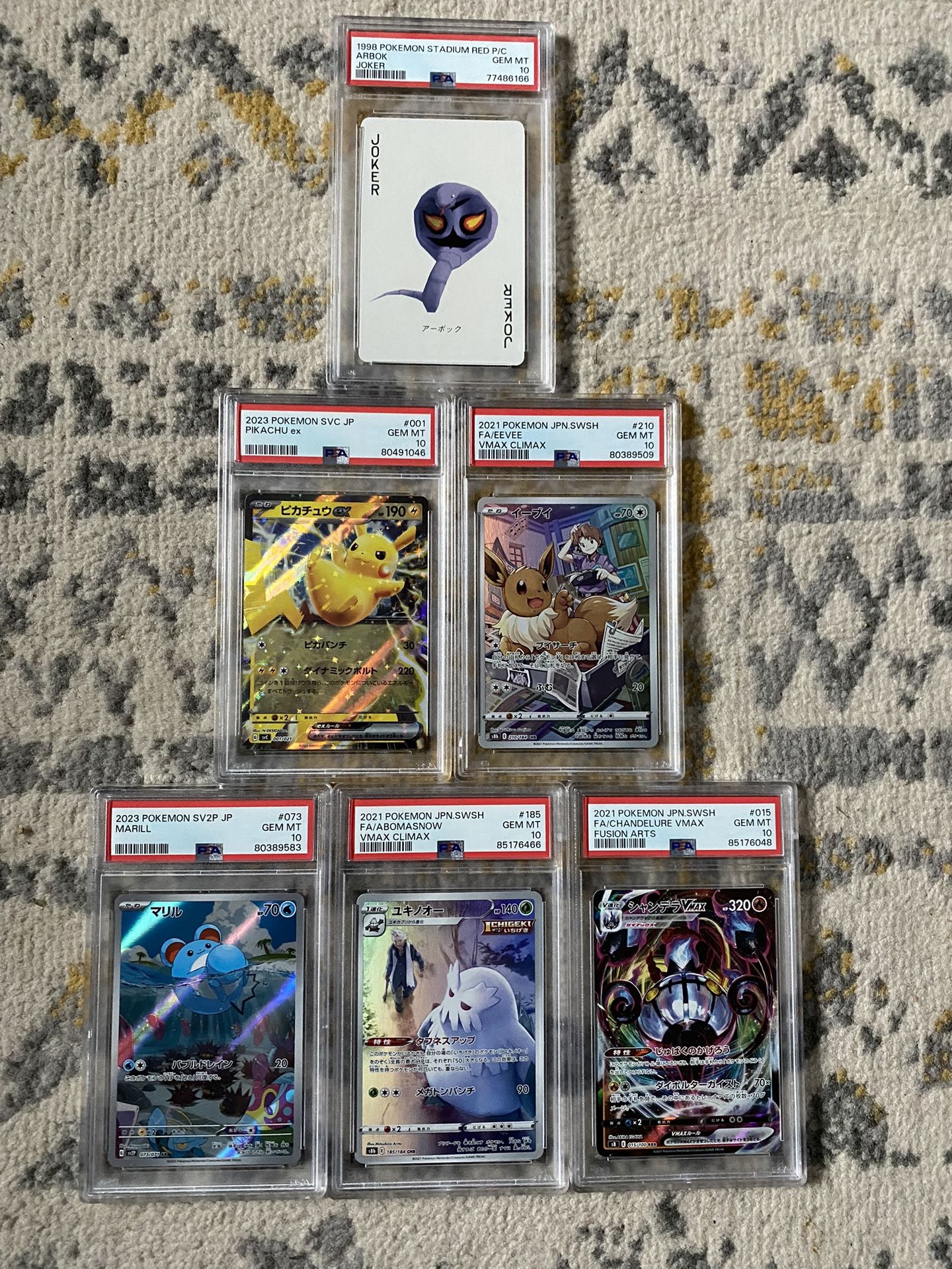 6 Japanese PSA 10 Graded Pokémon Cards 