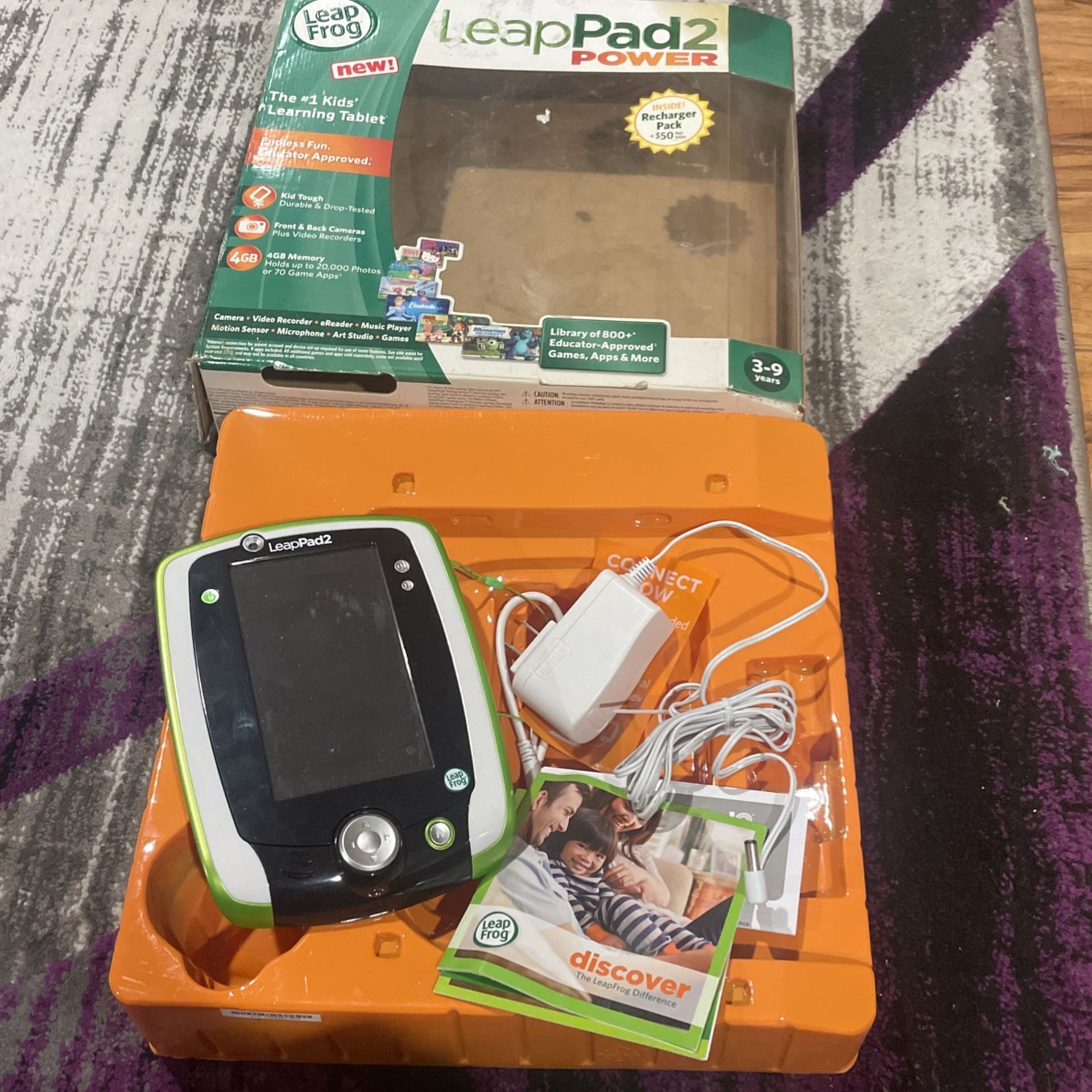 Green LeapPad Explorer Power LeapFrog Game System w/ Learning
