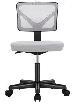 Armless Mesh Office Chair with Wheels