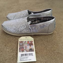 TOMS Youth Classics Alpargatas Y2.5 Silver Glitter