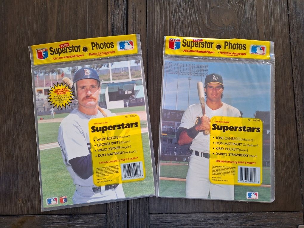 Unopened 1989 MLB Superstar Photos with Nolan Ryan Poster