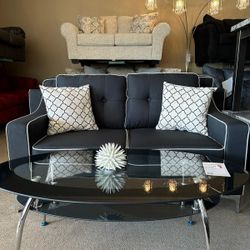 Black And Grey Sofa And Loveseat January Special 20% Off 