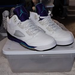 2013 Air Jordan Retro 5 "GRAPE" SZ 7Y/WMNS 8.5