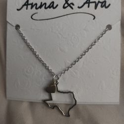 Sterling Silver Texas Necklace New W/ Tags