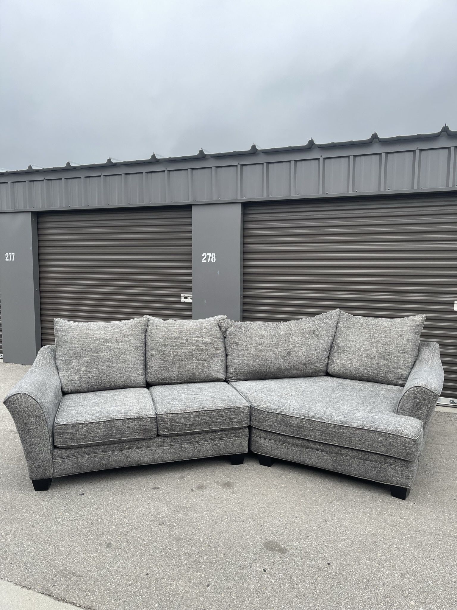 Grey 2-Piece Sectional - Free Delivery