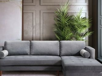 Roxy Gray Velvet Sectional

