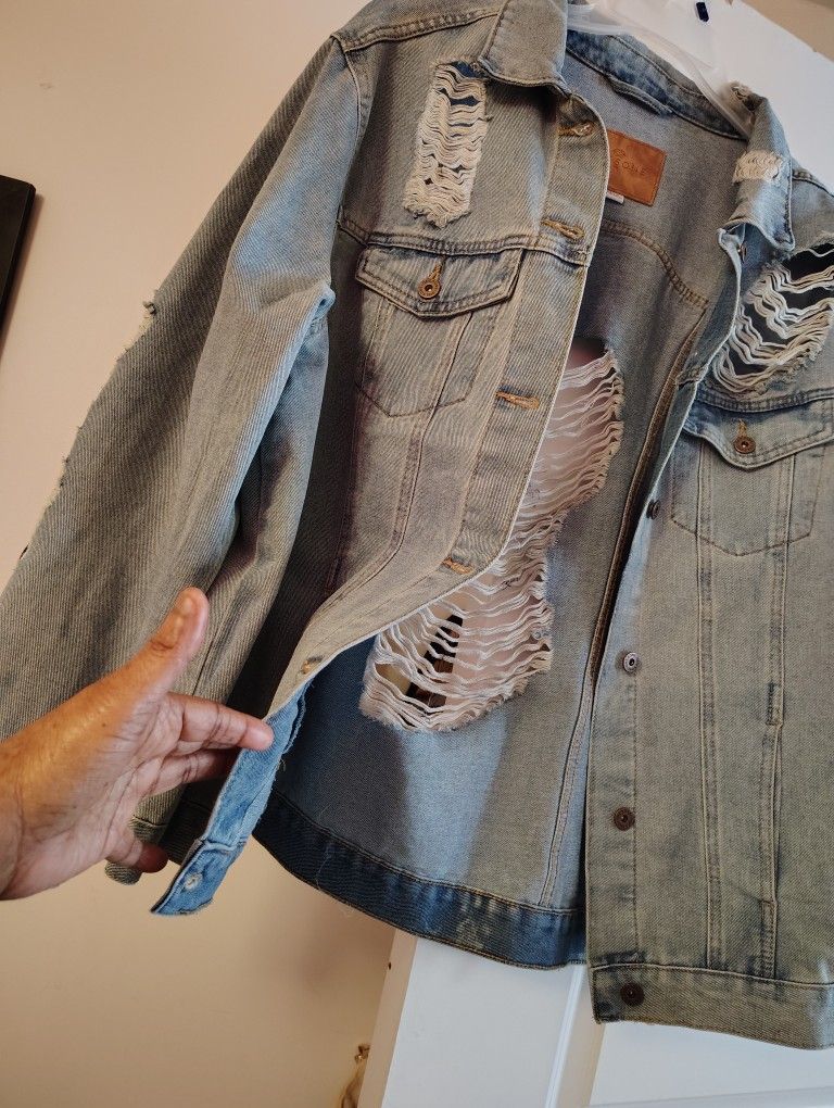 2X WOMAN BLUE JEAN JACKET NEW NEVER WORN