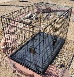 36" Long Intermediate Double Door Collapsible Dog  Crate
