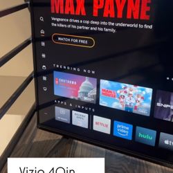 Vizio 40in Smart TV – Excellent Condition – $200 OBO