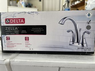 Delta Zella Bathroom Faucet, Chrome Finish