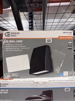 Commercial Electric 3200 Lumen LED Outdoor Wall Light Black DW10235BK-C