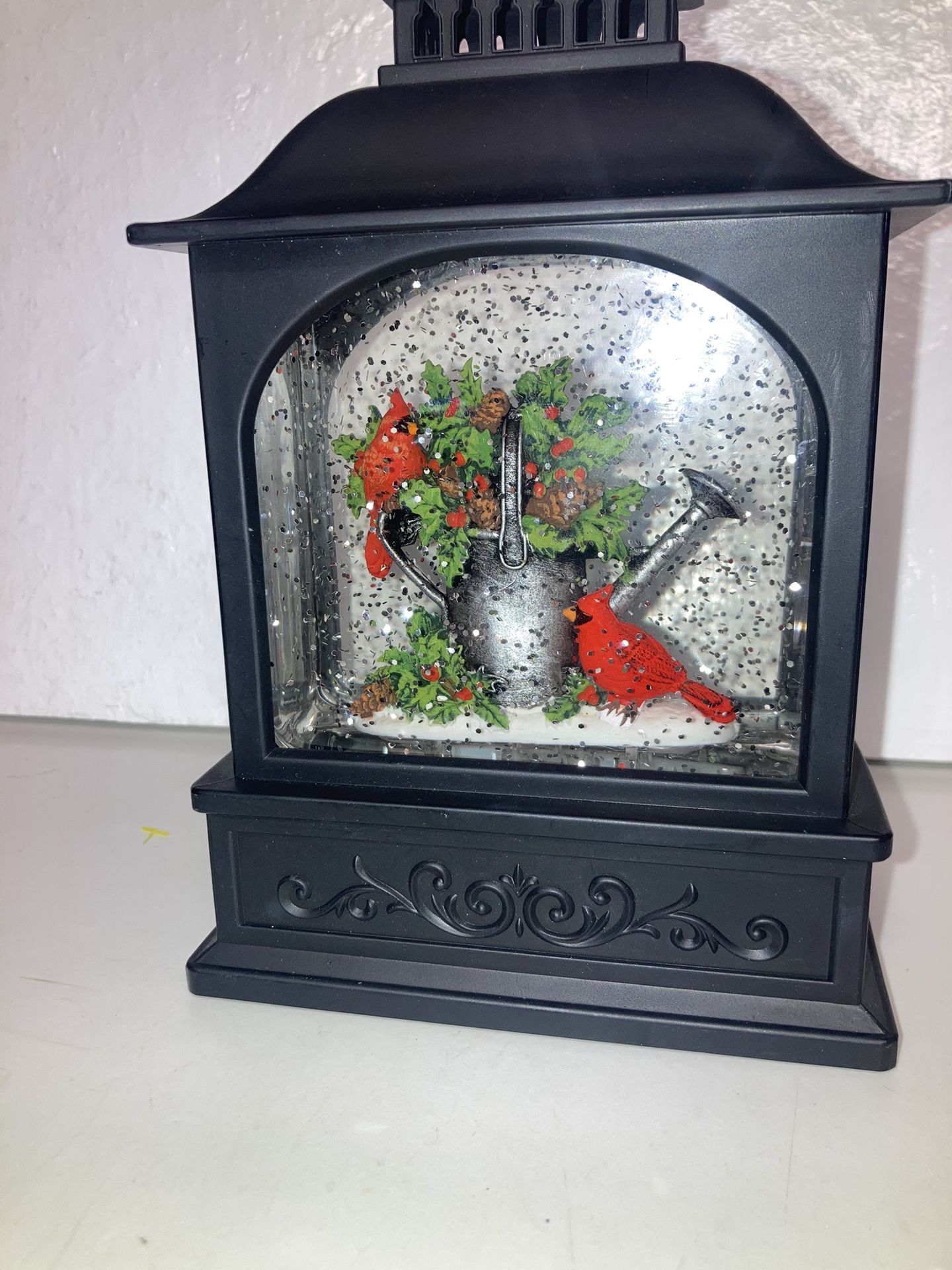 RAZ Imports Cardinal On Branch Globe Lantern Light Up