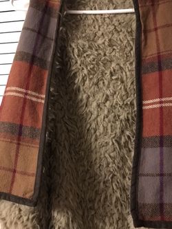 VEST - Pretty Plaid reverses to “fur”