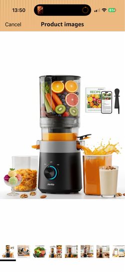 Aeitto Juicer Machines With 3-in-1 Multi-Juicer (Juice/Sorbet/Nut Milk), 6.0" Extra Large Chute For Fruits and Vegetables, Self Feeding & Hands-Free,
