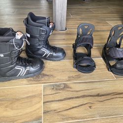 Burton snowboard boots and bindings 