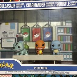 $80 Funko Pop Deluxe Center Bulbasaur Charmander Squirtle