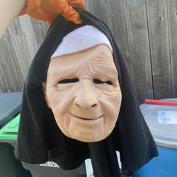 Scary Nun Halloween Costume Mask