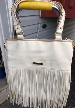 White fringed pocketbook