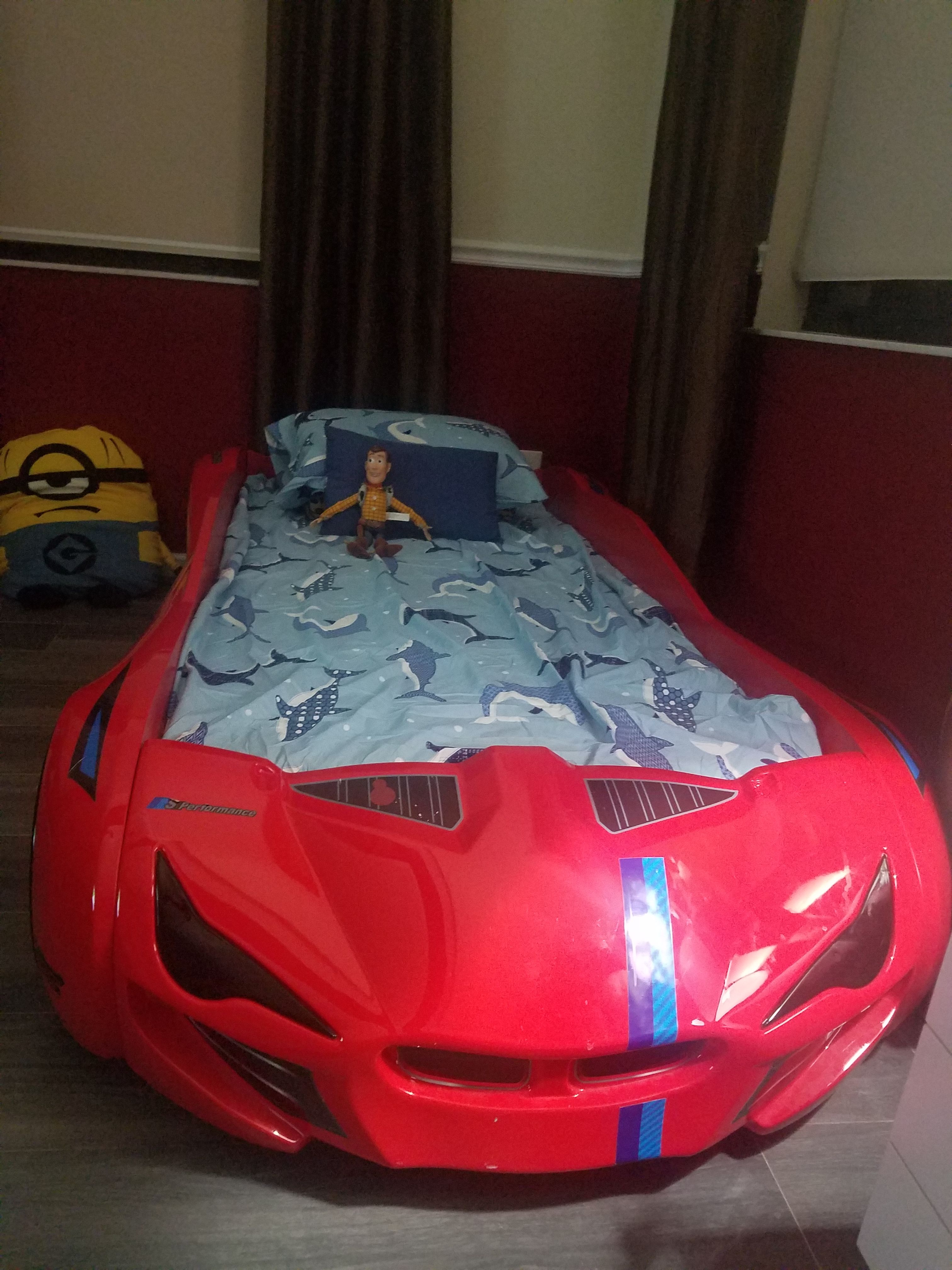 Kids car bed from el dorado furniture. Never used!