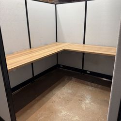 3‑Station Office Cubicle Workstations Set