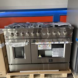 STAINLESS STEEL FORNO DOUBLE OVEN GAS STOVE
