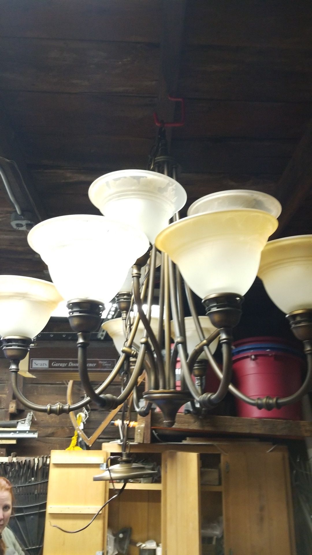 Hanging Ceiling Fixture in Bronze