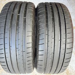 TWO PREMIUM TIRES 245/35/20 Michigan Pilot Sport 4S K2 Like New With 80-85% Left BMW Pair • 