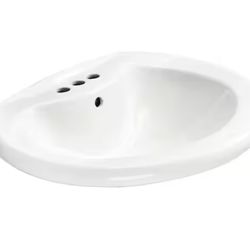 Glacier Bay Shelburne 8.2" White Pedestal Sink Basin