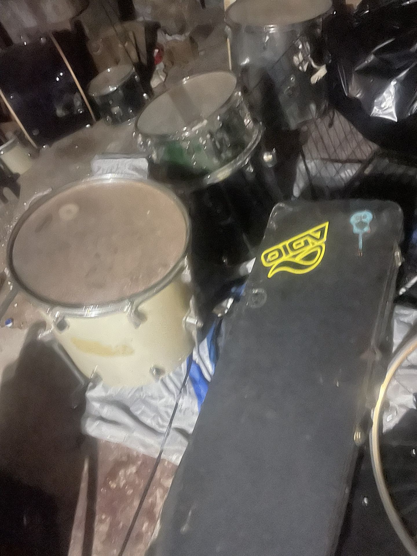 Assorted Drums Some Need Heads Some Not Guitar Case Offer