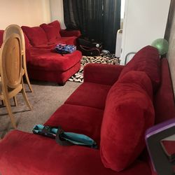 Send Offer Red Salsa Velvet Sofas 