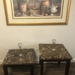Faux Marble End / Side Tables Set $ 20 Each 