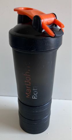 MarlJohns 22 Oz Shaker Black Bottle BPA Free AS IS