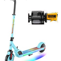 New in box Caroma Electric Scooter for Kids Ages 6-14,180W Motor & 15 Mph, 85 Mins Ride Time, Adjustable Height & Speed, LED Display, Kids Electric Sc
