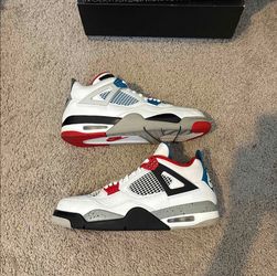 Air Jordan 4 Retro SE What The 4 2019 White/Red/Blue Size 11.