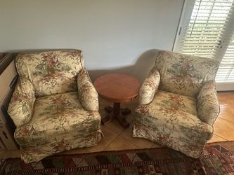 Matching Pair Custom Upholstered Armchairs