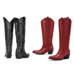 Cowboy Boots Wide Calf (size 10)