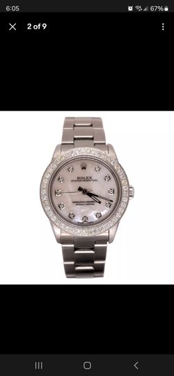 Rolex Midsize Oyster Perpetual 31mm 2ct Diamonds MOP Dial Steel Watch